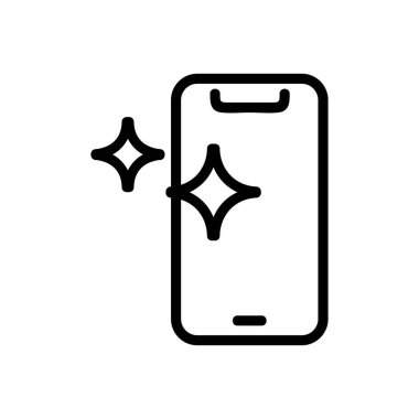 Temiz telefon ikonu vektörü. Temiz telefon işareti. izole edilmiş sınır sembolü çizimi