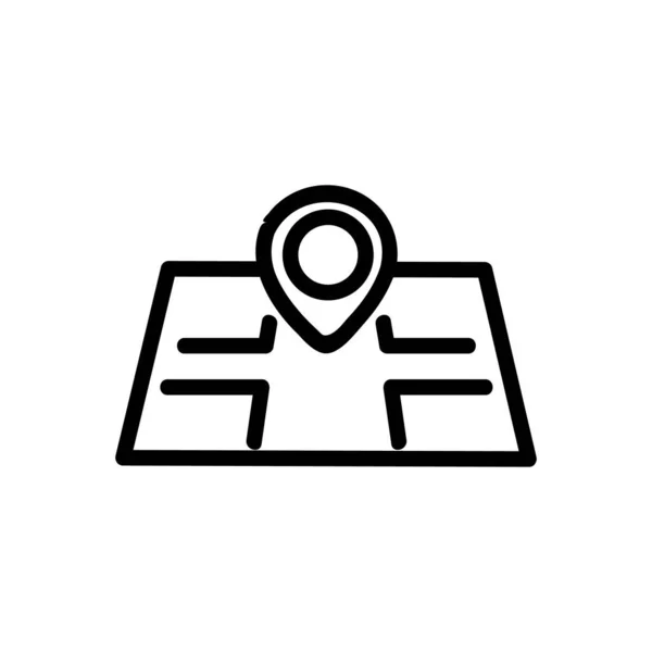 Navigator Map Icon Vektor Navigator Kartenschild Isolierte Kontursymboldarstellung — Stockvektor