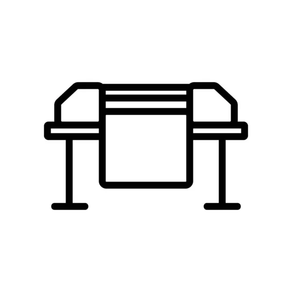 Velkoformátový Vektor Ikon Tiskárny Podpis Velkoformátové Tiskárny Izolovaný Symbol Obrysu — Stockový vektor
