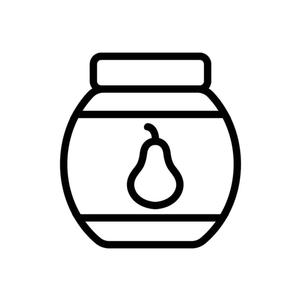 Crema Pera Vector Icono Signo Crema Pera Ilustración Símbolo Contorno — Archivo Imágenes Vectoriales