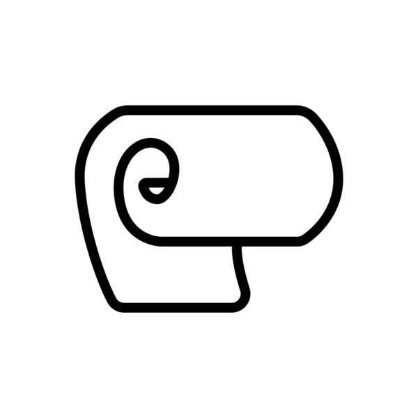 Rollo Cuero Vector Icono Signo Rollo Cuero Ilustración Símbolo Contorno — Vector de stock