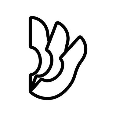 avokado ikon vektörünü dilimler. Avokado dilimleri işareti. izole edilmiş sınır sembolü çizimi