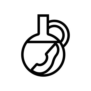 Avokado yağı ikonu vektörü. Avokado yağı işareti. izole edilmiş sınır sembolü çizimi