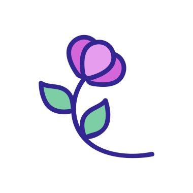 Ot bitkisi ikonu vektörü. Ot bitkisi işareti. renk izole edilmiş sembol çizimi