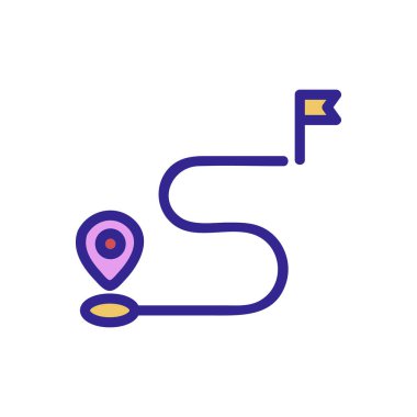 İz simgesi vektörü. İz işareti. renk izole edilmiş sembol çizimi