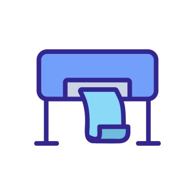 Büyük format yazdırma simgesi vektörü. Büyük biçim yazdırma işareti. renk izole edilmiş sembol çizimi