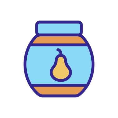 armut kreması ikon vektörü. Armut kreması tabelası. renk izole edilmiş sembol çizimi