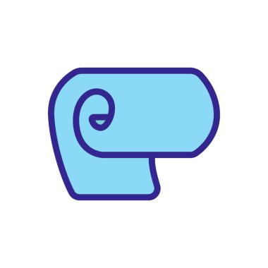 Deri rulo ikon vektörü. Deri rulo işareti. renk izole edilmiş sembol çizimi