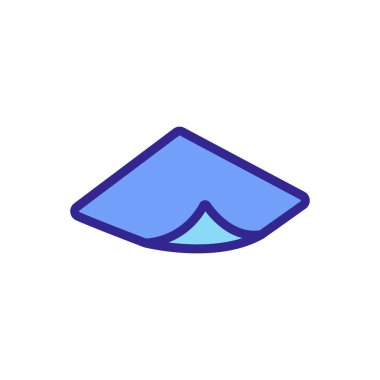 Deri sayfa ikon vektörü. Deri levha işareti. renk izole edilmiş sembol çizimi