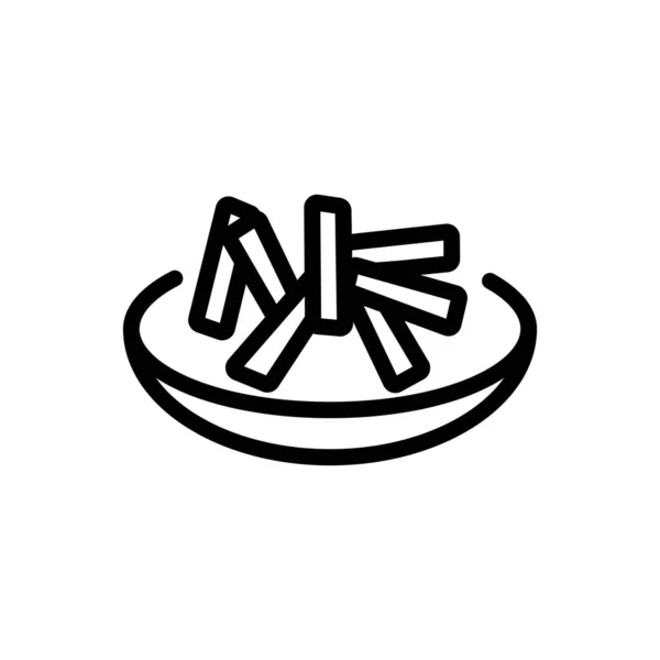 Icône Salade Carottes Vecteur Signe Salade Carottes Illustration Symbole Contour — Image vectorielle
