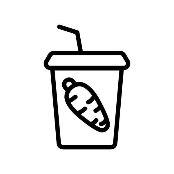 Morotsjuicon Vektor Morotsjuice Tecken Isolerad Kontur Symbol Illustration — Stock vektor