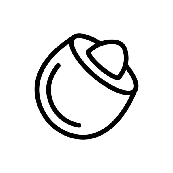 Вектор Иконок Авокадо Знак Кости Авокадо Иллюстрация Изолированного Контура — стоковый вектор