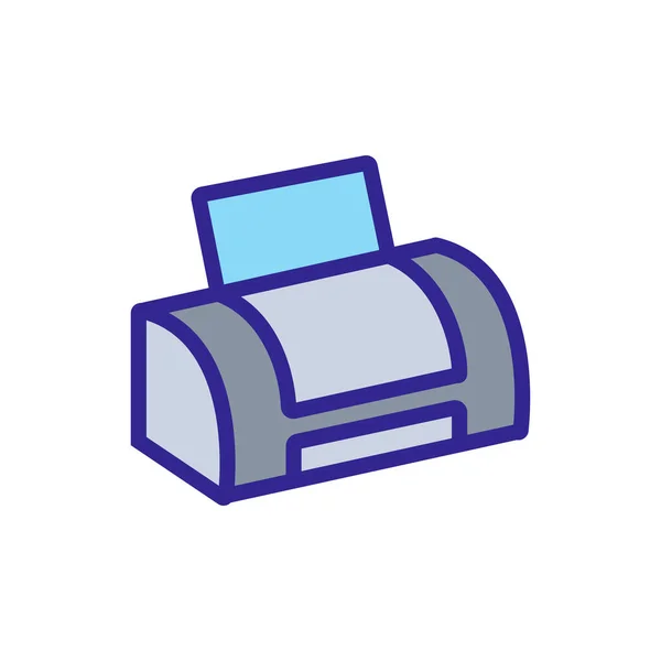 Vektor Ikon Domácí Tiskárny Podpis Domácí Tiskárny Barevný Izolovaný Symbol — Stockový vektor