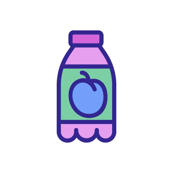 Prune Boisson Icône Vecteur Prune Boisson Signe Illustration Symbole Isolé — Image vectorielle