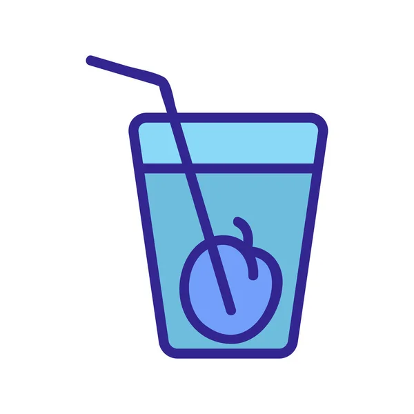 Plommon Juice Ikon Vektor Plommonsaftskylt Färg Isolerad Symbol Illustration — Stock vektor