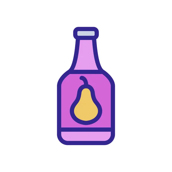 梨子饮料图标向量 梨子饮料的标志 彩色隔离符号图解 — 图库矢量图片