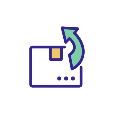 Paket teslim ikonu vektörü. Paket teslimat işareti. renk izole edilmiş sembol çizimi