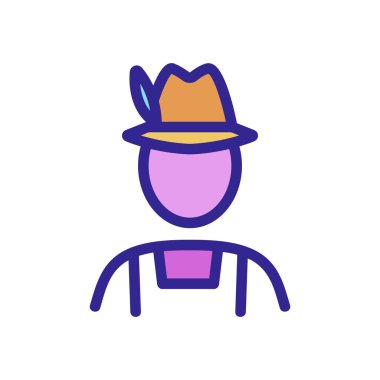 Almanya erkek ikon vektörü. Alman erkek işareti. renk izole edilmiş sembol çizimi