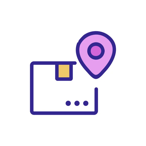 Item Location Icon Vector Signo Ubicación Del Artículo Ilustración Símbolo — Vector de stock