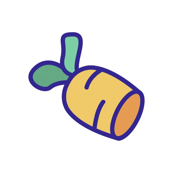 Zanahoria Sabroso Icono Vector Zanahoria Sabroso Signo Ilustración Símbolo Aislado — Vector de stock