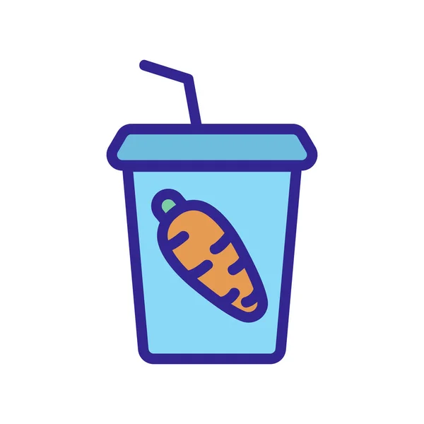 胡萝卜汁图标向量 胡萝卜汁标志 彩色隔离符号图解 — 图库矢量图片