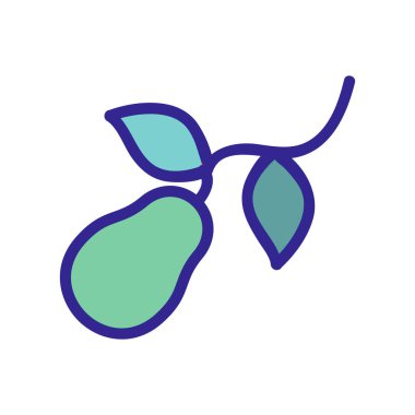 Avokado dalı ikon vektörü. Avokado dalı işareti. renk izole edilmiş sembol çizimi