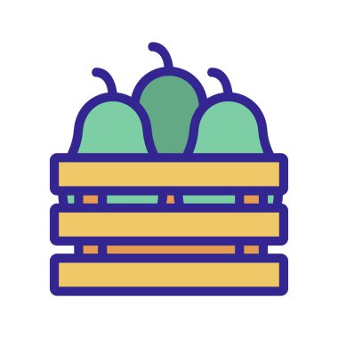 Avokado hasat ikon vektörü. Avokado hasat işareti. renk izole edilmiş sembol çizimi