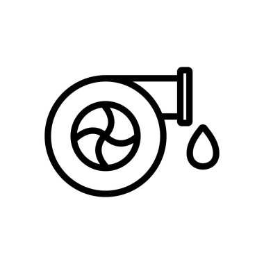 Su ikonu vektörü. Su kaynağı işareti. izole edilmiş sınır sembolü çizimi