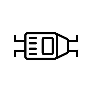 Elektrik su pompası ikon vektörü. Elektrikli su pompası işareti. izole edilmiş sınır sembolü çizimi