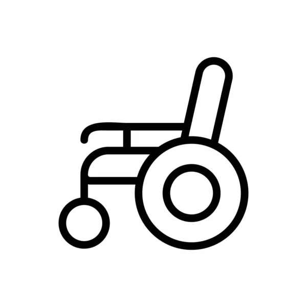 Wheelchair Icon Vector Wheelchair Sign Isolated Contour Symbol Illustration — Stock Vector