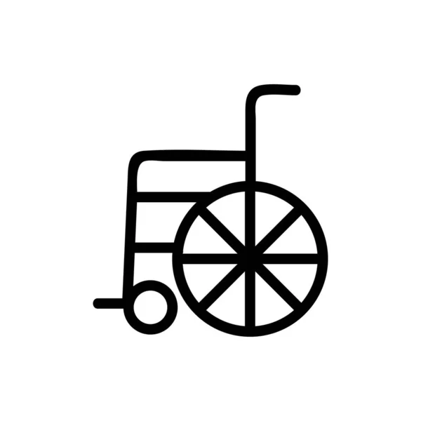 Wheelchair Icon Vector Wheelchair Sign Isolated Contour Symbol Illustration — Stock Vector