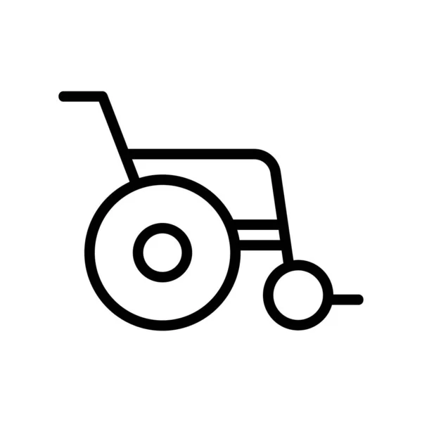 Wheelchair Icon Vector Wheelchair Sign Isolated Contour Symbol Illustration — Stock Vector