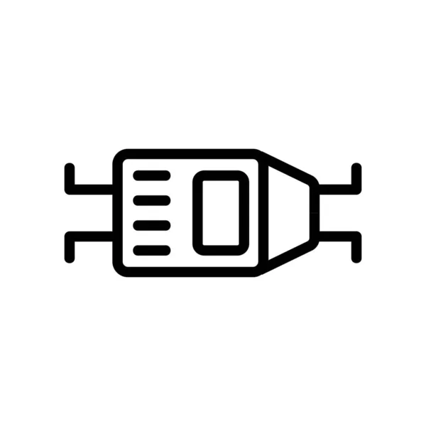 Elektrische Wasserpumpe Symbolvektor Elektrische Wasserpumpe Zeichen Isolierte Kontursymboldarstellung — Stockvektor
