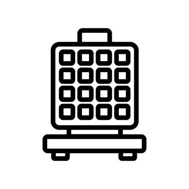 Waffle ızgara ikon vektörü. Waffle ızgarası. izole edilmiş sınır sembolü çizimi