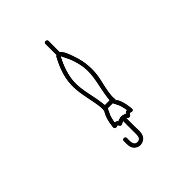 Klasik şemsiye ikonu vektörü. Klasik şemsiye işareti. izole edilmiş sınır sembolü çizimi