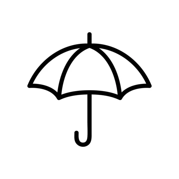 Nyári Esernyő Ikon Vektor Nyári Esernyő Tábla Izolált Kontúr Szimbólum — Stock Vector