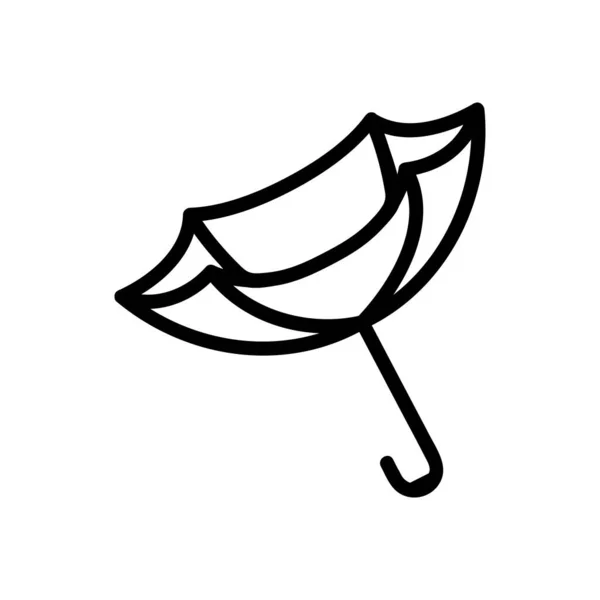 Наизнанку Вектор Значка Зонта Вывернутый Наизнанку Знак Зонт Иллюстрация Изолированного — стоковый вектор