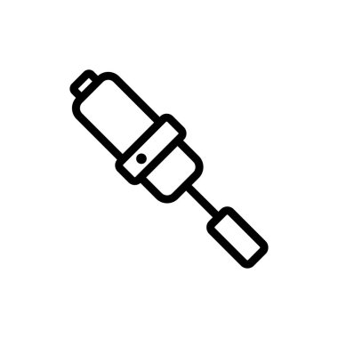 Şemsiye simgesi vektörü. Şemsiye. izole edilmiş sınır sembolü çizimi