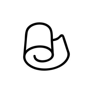 materyal rulo ikon vektörü. materyal rulo işareti. izole edilmiş sınır sembolü çizimi