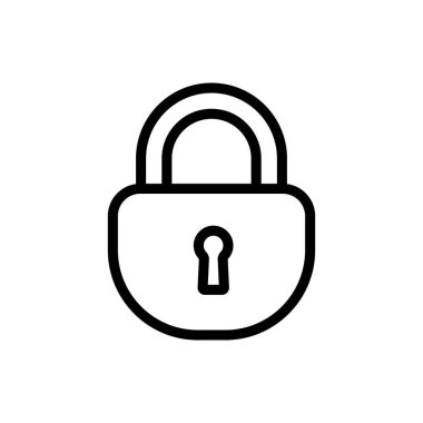 Şifre simgesi vektörü. Şifre işareti. izole edilmiş sınır sembolü çizimi