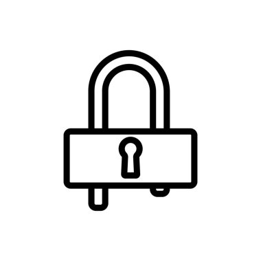 Gizli kilit ikon vektörü. Gizli kilit işareti. izole edilmiş sınır sembolü çizimi