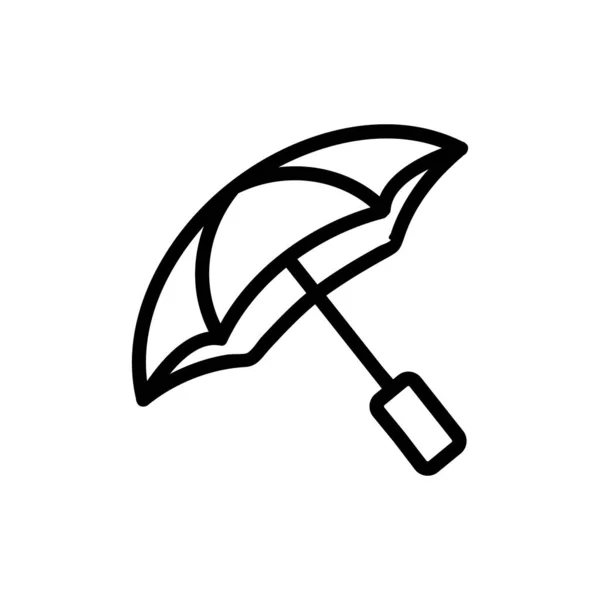 Gyönyörű Esernyő Ikon Vektor Gyönyörű Esernyő Jel Izolált Kontúr Szimbólum — Stock Vector