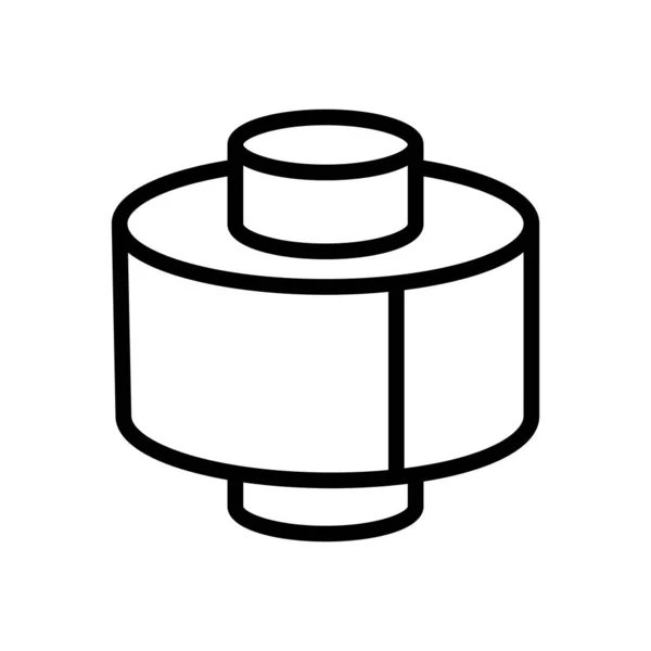 Ευρύ Διάνυσμα Εικονίδιο Ρολό Σημάδι Πλατύ Ρολό Απομονωμένη Απεικόνιση Συμβόλων — Διανυσματικό Αρχείο