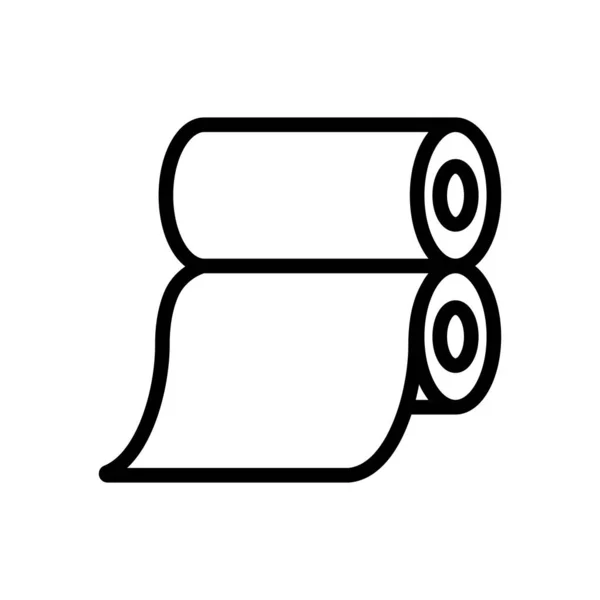 Matériau Rouleau Icône Vecteur Matériau Rouleau Signe Illustration Symbole Contour — Image vectorielle
