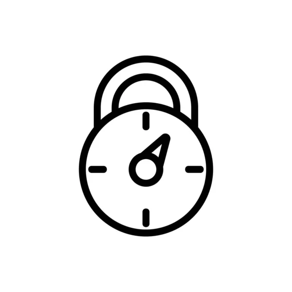 Passwort Kombination Lock Symbol Vektor Passwort Kombination Lock Zeichen Isolierte — Stockvektor