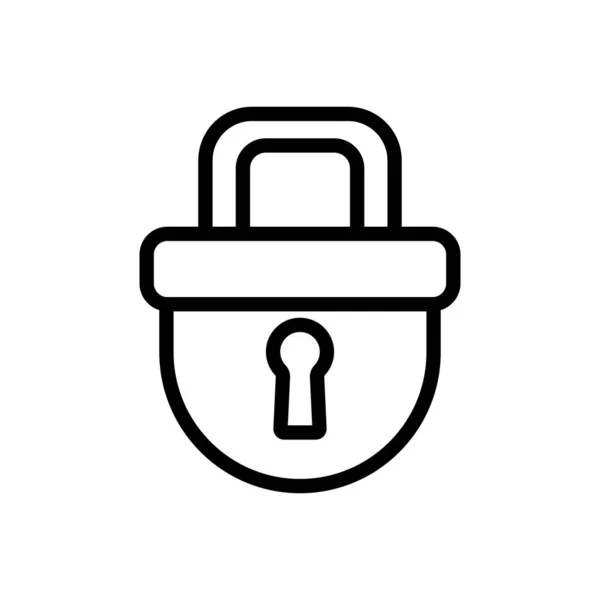 Secret Lock Icon Vector Secret Lock Sign Isolated Contour Symbol — Stock Vector