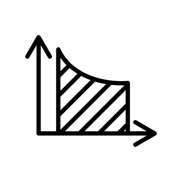 Symbolvektor Für Graphen Mathematik Grafik Mathematik Zeichen Isolierte Kontursymboldarstellung — Stockvektor