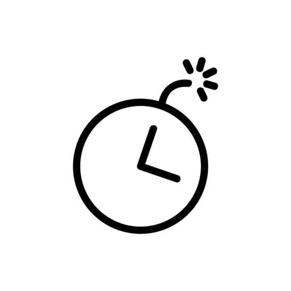 Bomb Deadline Icon Vector Bomb Deadline Sign Isolated Contour Symbol — Stock Vector