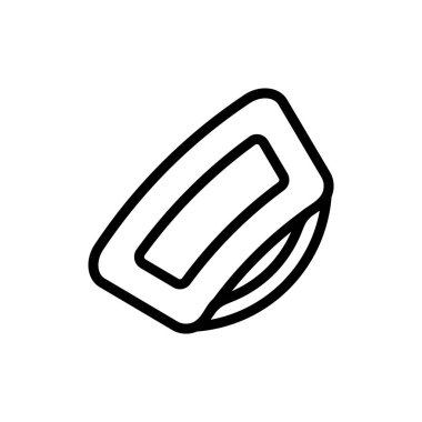 Saç ikonu vektörü için güzel toka. Saç işareti için güzel toka. izole edilmiş sınır sembolü çizimi