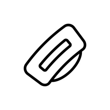 Saç tokası kadın ikon vektörü. Saç tokası kadın işareti. izole edilmiş sınır sembolü çizimi